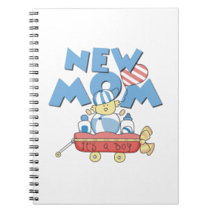 Caderno Espiral Mãe nova, é um garoto presente