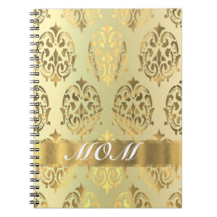 Caderno Espiral Mãe personalizada damasco do ouro