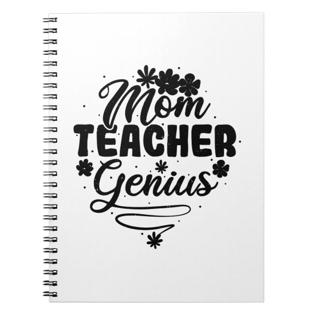 Caderno Espiral Mãe Professora Genius (Frente)