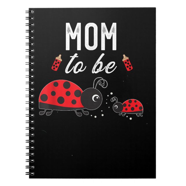 Caderno Espiral Mãe, Ser Chá de fraldas Ladybug Mãe (Frente)
