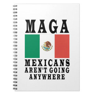 Caderno Espiral MAGA Mexicanos Não Vão a Lugar Nenhum México Mexic