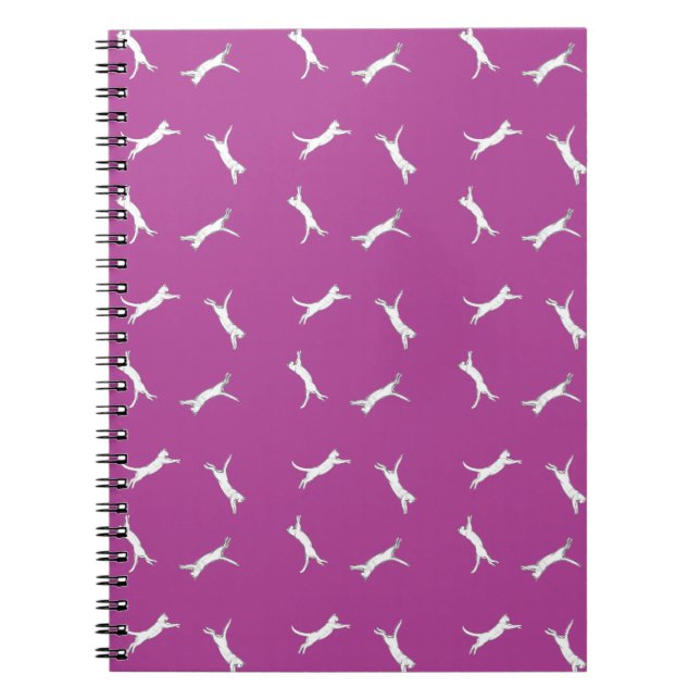 Caderno Espiral magenta do kittyrun (Frente)