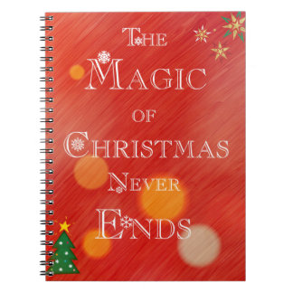 Caderno Espiral Magia do notebook de Natal
