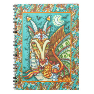 CADERNO ESPIRAL MAGIC CANDY CORN DRAGON, HALLOWEEN FANTASY BEAST