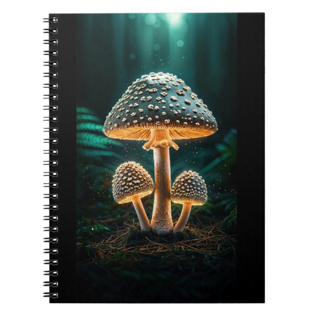 Caderno Espiral magic mushrooms (Frente)