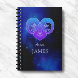 Caderno Espiral Magic Name com o símbolo Zodíaco - Antebook Aries