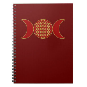 Caderno Espiral Magic Triple Moon - Flor da Vida Espírito 1 Hoodie