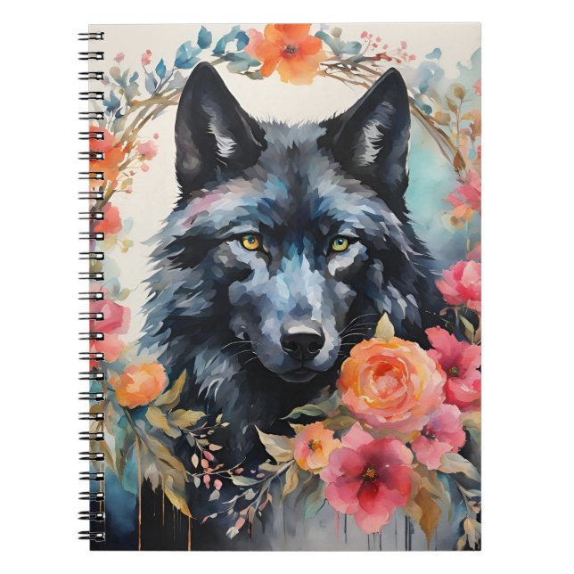 Caderno Espiral Mágica da Natureza - Lobo Encantador na Parada da  (Frente)