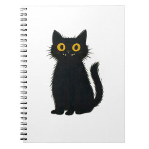 Caderno Espiral Mágica Gato Preto - Halloween Bonito e Arte Gato M