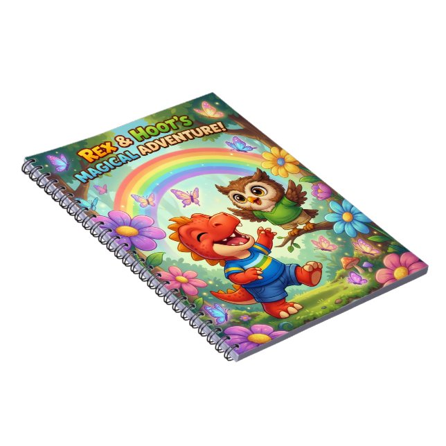 Caderno Espiral Magical adventure whimsical rainbow kids spiral (Lado Direito)