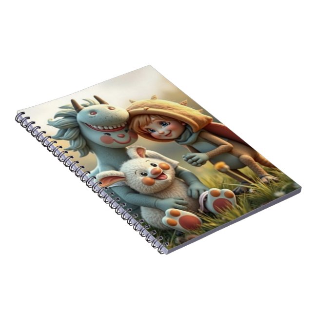 Caderno Espiral „Magische Freunde im Blütenland“ (Lado Direito)