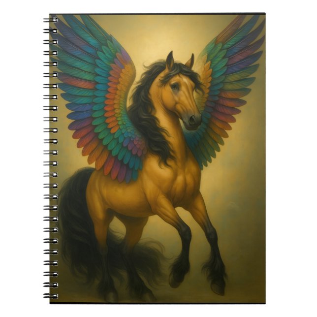 Caderno Espiral Magnificent Horse With Spectacular Wings (Frente)