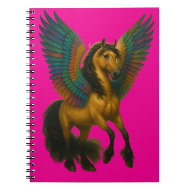 Caderno Espiral Magnificent Horse With Wings Spiral Photo Notebook (Frente)