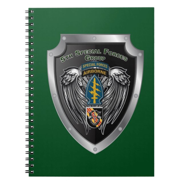 Caderno Espiral Magnífico Grupo de Forças Especiais de 5 (Airborne (Frente)