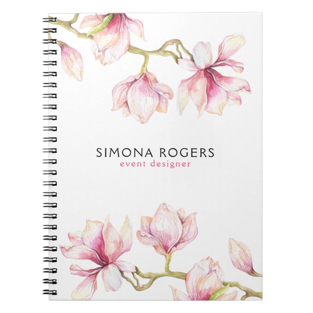 Caderno Espiral Magnolia Brilha Em Branco (Frente)