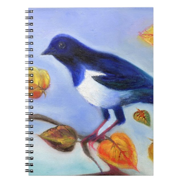 Caderno Espiral Magpie 2012 do outono (Frente)