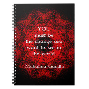 Caderno Espiral Mahatma Gandhi Wisdom dizendo sobre ação