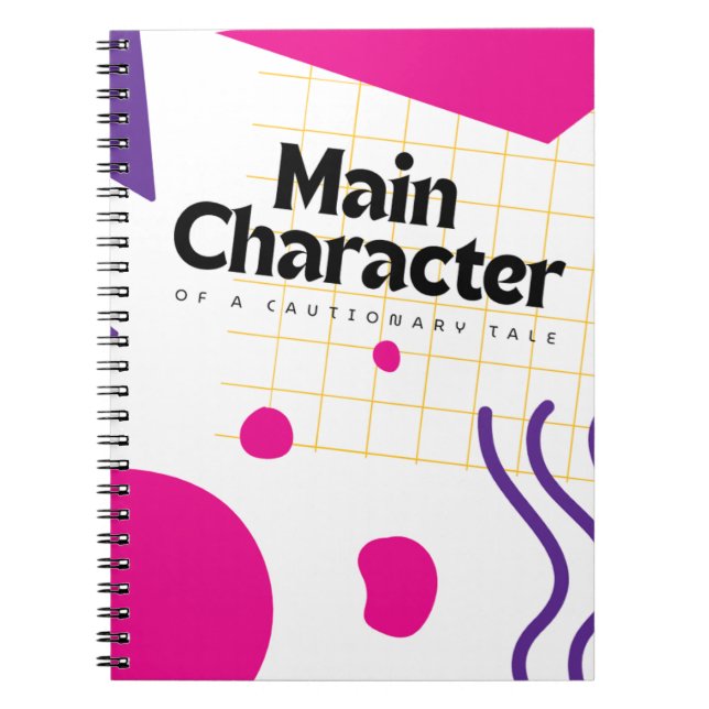 Caderno Espiral Main Character Pink Purple (Frente)