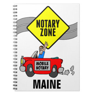 Caderno Espiral Maine de Carro Desportivo Vermelho da Zona Notícia