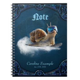 Caderno Espiral Mais legal que o resto, o caracol de snowboard.