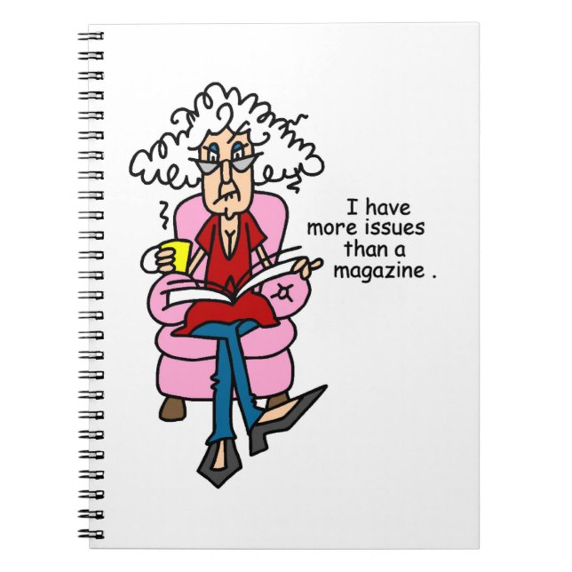 Caderno Espiral Mais problemas do que um Humor da Revista (Frente)