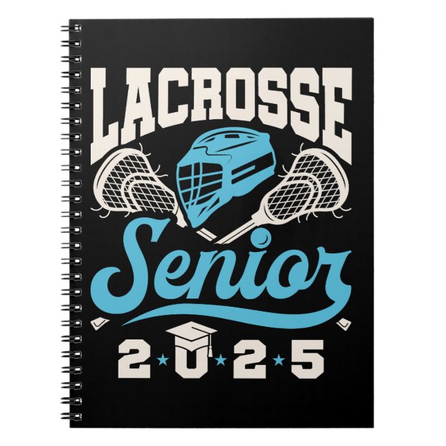 Caderno Espiral Mais velho de Lacrosse Classe de Graduação 2025 (Frente)
