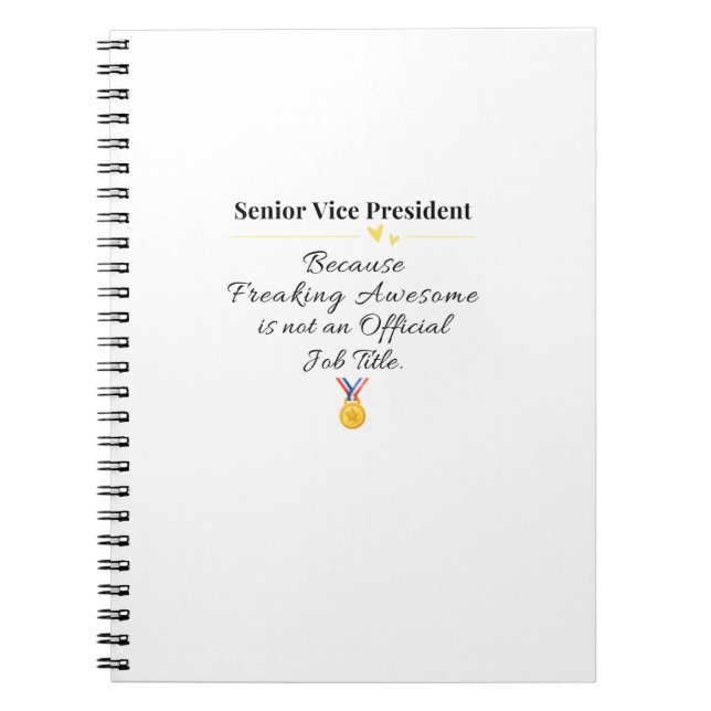 Caderno Espiral Mais velho Vice-presidente (Frente)