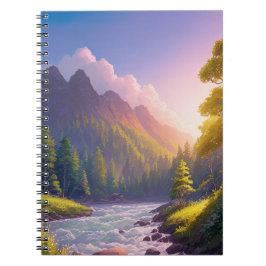 Caderno Espiral Majestade do rio no Vale Verde