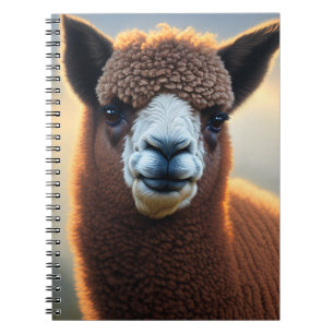 Caderno Espiral "Majestade Fluffy: O Grande Marrom Marrom Alpaca"