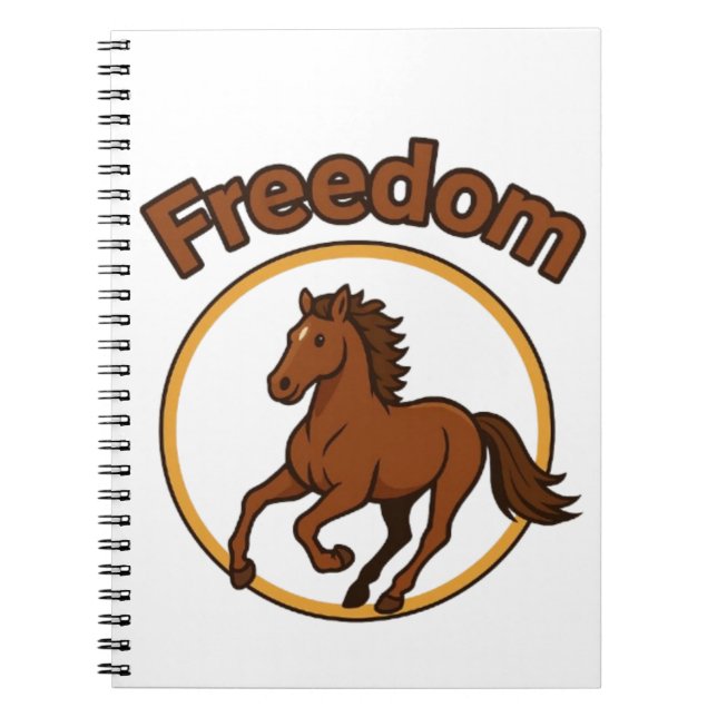 Caderno Espiral **Majestic Arabian Horse in the Golden Desert** (Frente)