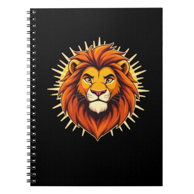 Caderno Espiral Majestic Lion – King of Power and Authority (Frente)