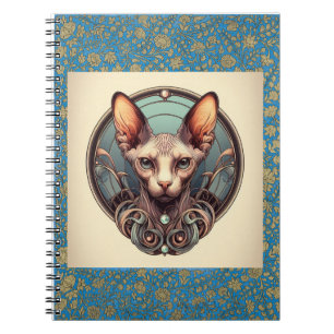 Caderno Espiral Majestoso Esfinge: Um Felino Planejador Guardião