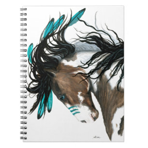 Caderno Espiral Majexpressas em Pinto Horse por Bihrle