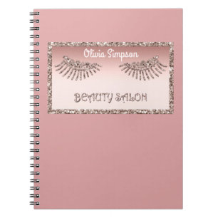 Caderno Espiral Makeup Artist Eyes Lashes Glitter Drives Spark Bea