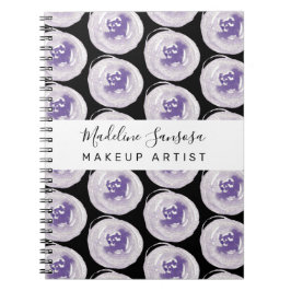 Caderno Espiral Makeup Artist Mand Watercolor Poppies Roxo