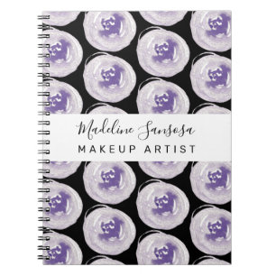 Caderno Espiral Makeup Artist Mand Watercolor Poppies Roxo