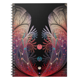 Caderno Espiral Malabarismo Abstrato Fantasia Moderna Arte Fractal