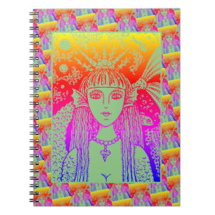 CADERNO ESPIRAL MALHA GÓTICA, SEIO NEGRO FANTASY WHIMSY