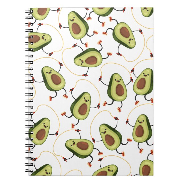 Caderno Espiral Malhação Avocado: Padrão de Vintagem Bonita (Frente)
