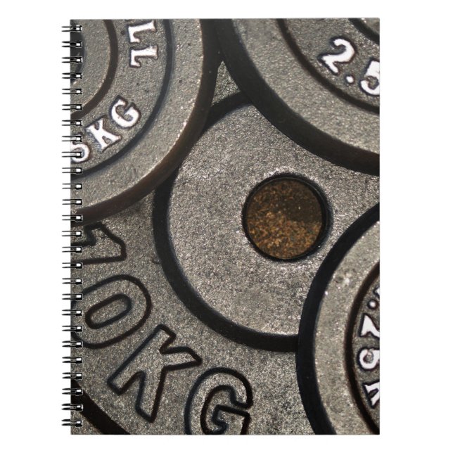 Caderno Espiral Malhação de Pesos do Gym Preto (Frente)
