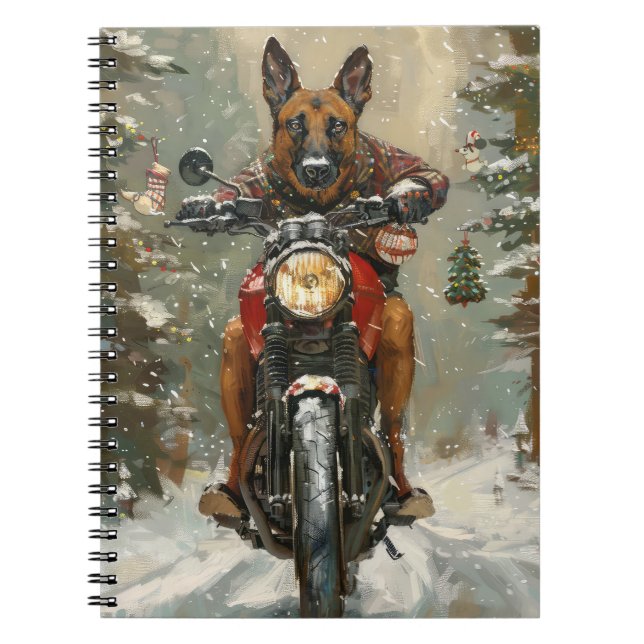 Caderno Espiral Malinoi Belga - Natal (Frente)