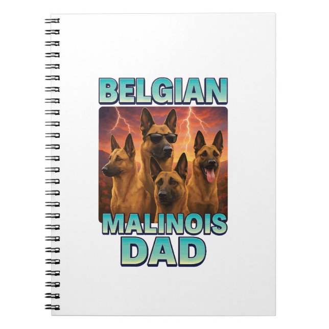 Caderno Espiral Malinois belga (Frente)