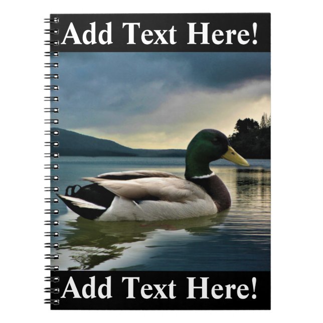 Caderno Espiral Mallard Duck No Notebook Lake (Frente)