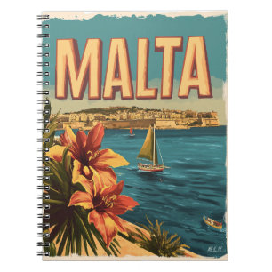Caderno Espiral Malta Vintage