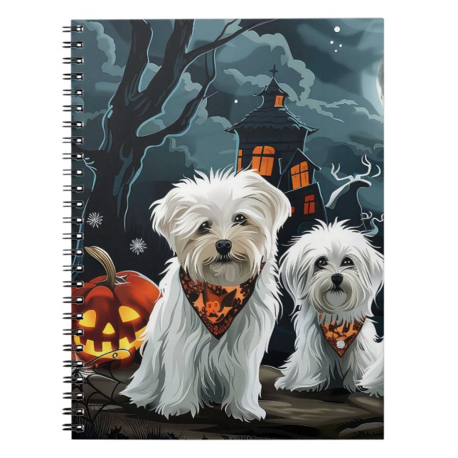 Caderno Espiral Maltês Halloween Spooky (Frente)