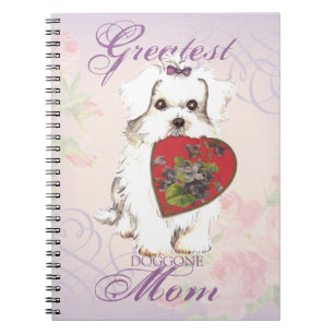 Caderno Espiral Maltês Heart Mãe
