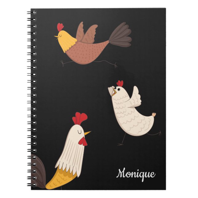 Caderno Espiral maluquice, moderno agricultor monograma notebook (Frente)