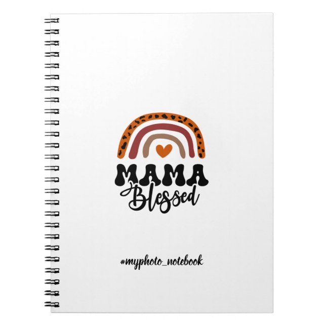 Caderno Espiral Mama abençoada Impressão (Frente)