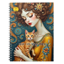 Mamãe adorável e fofa amante de gatos
