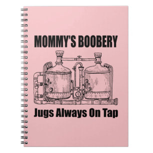 Caderno Espiral Mamãe Boobery Jugs Sempre Na Toque